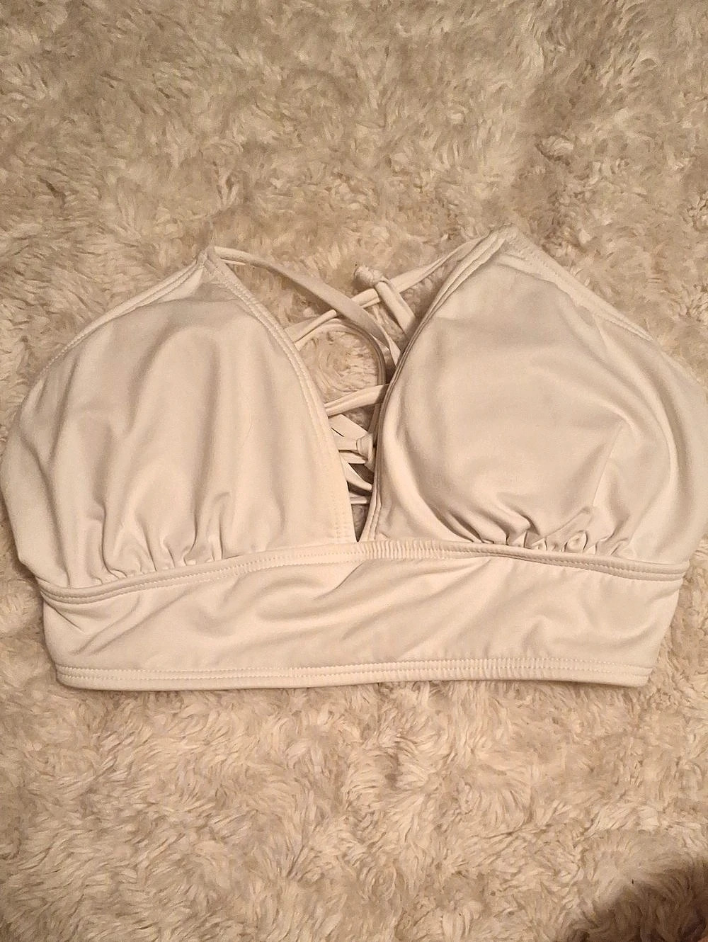 Athleta Strappy Bikini Top White Bikini Top Size Small